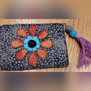 Handmade Felted Clutch Purse Made in Nepal
